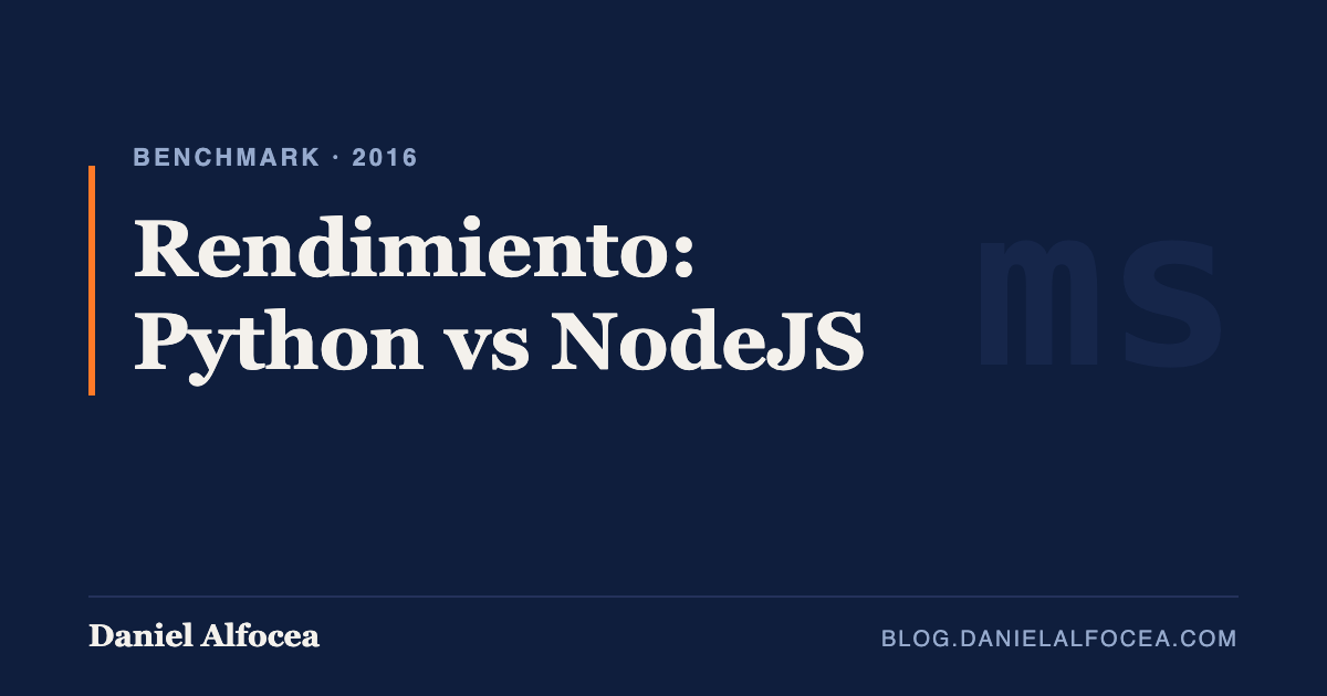 Rendimiento: Python vs NodeJS, intentando una comparativa justa (I)