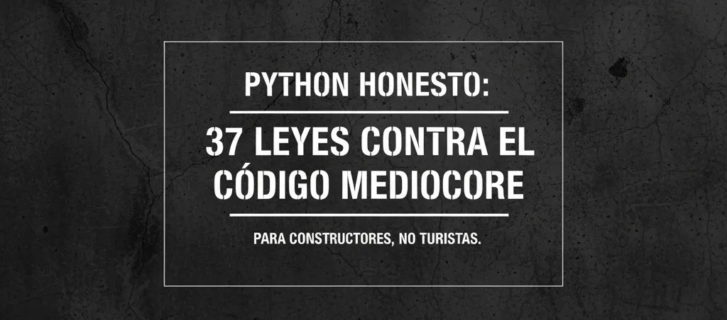 Python Honesto: 15 Leyes Contra el Código Mediocre